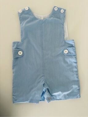 Remember Nguyen - Blue Pinstripe Kids One-Piece Romper